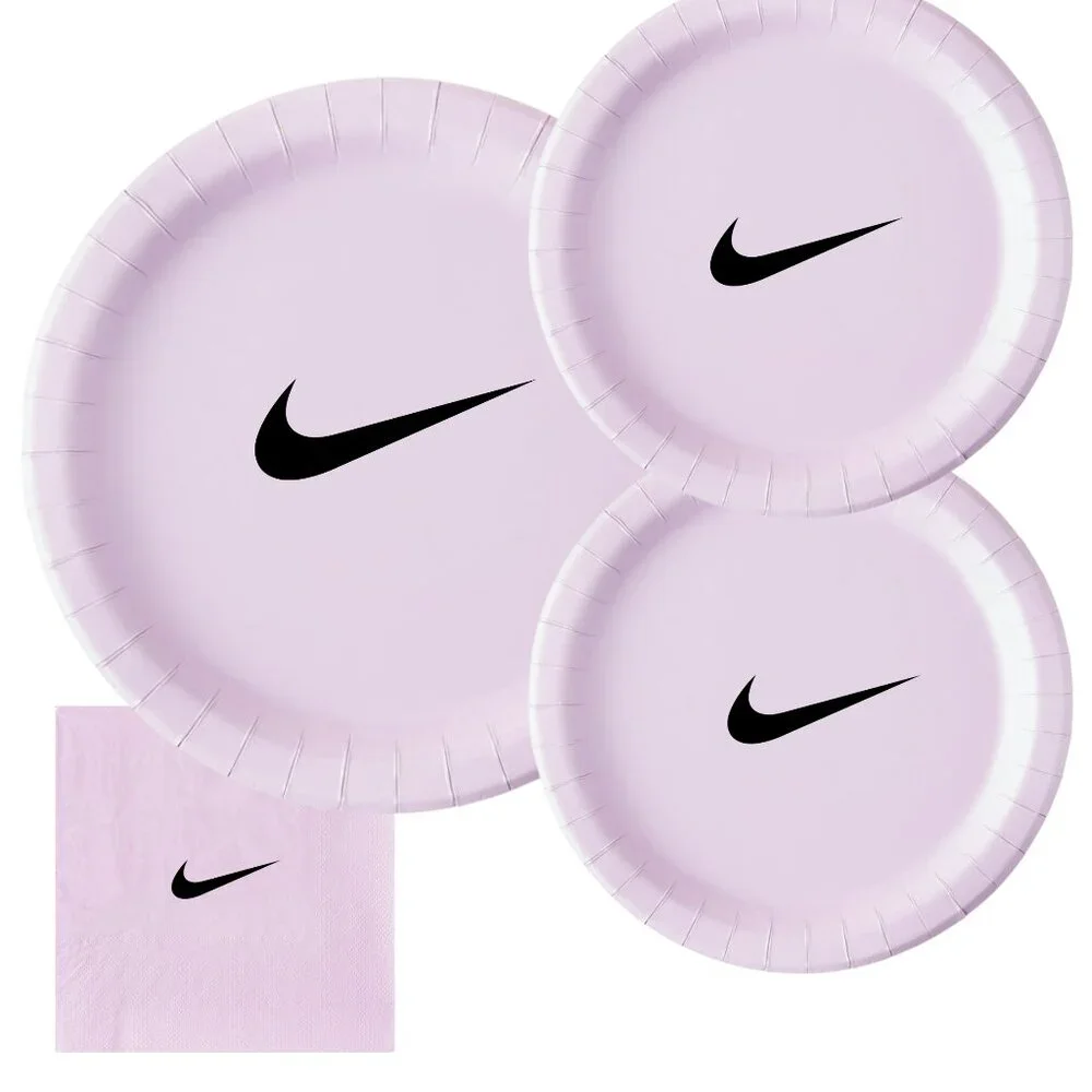 Custom Retro Basketball Party Tableware Set | Purple with Black Design | 45 PCS
